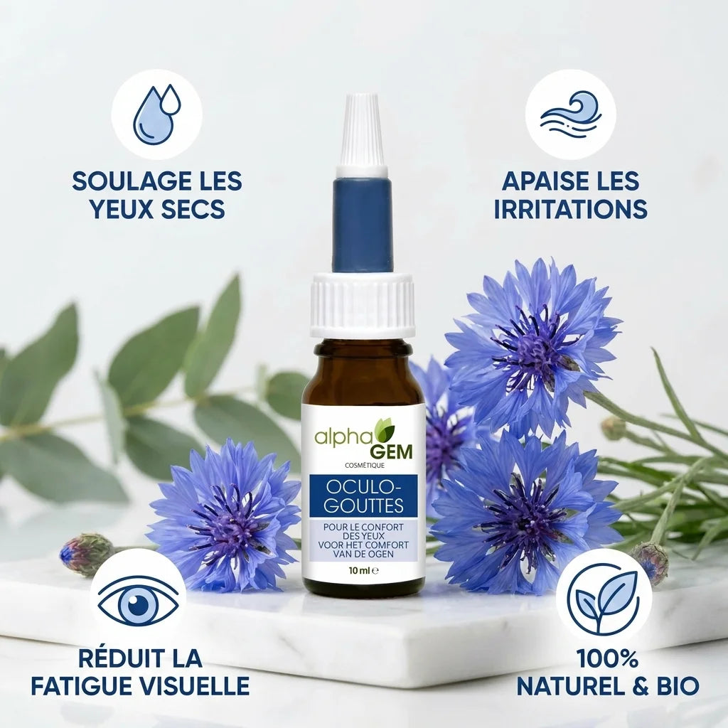 Oculo Gouttes bio Alphagem - Gouttes oculaires naturelles pour yeux secs et irrités