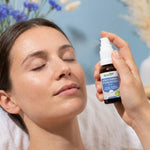 OptiGem spray bio vegan pour paupières, application sur les yeux fermés, flacon ambré HerbalGem