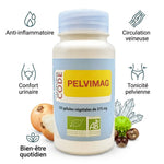 Pelvimag bio vegan gélules bouteille blanche bénéfices circulation veineuse confort urinaire