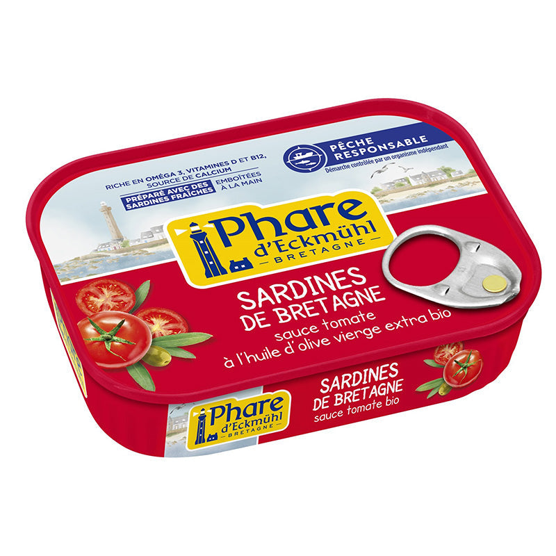 Sardines à la Sauce Tomate et Huile d'Olive Bio – Phare d'Eckmühl