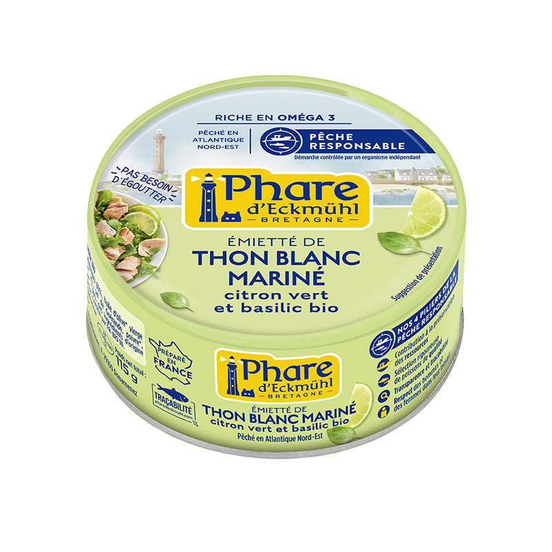 Thon Mariné au Citron Vert et Basilic Bio – Phare d'Eckmühl