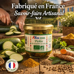 Pickles de courgettes au curry AYur-vana 200g, préparation artisanale française avec épices et ingrédients frais