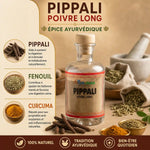 Pippali poivre long Ayurvana en poudre avec ingrédients naturels et épices ayurvédiques