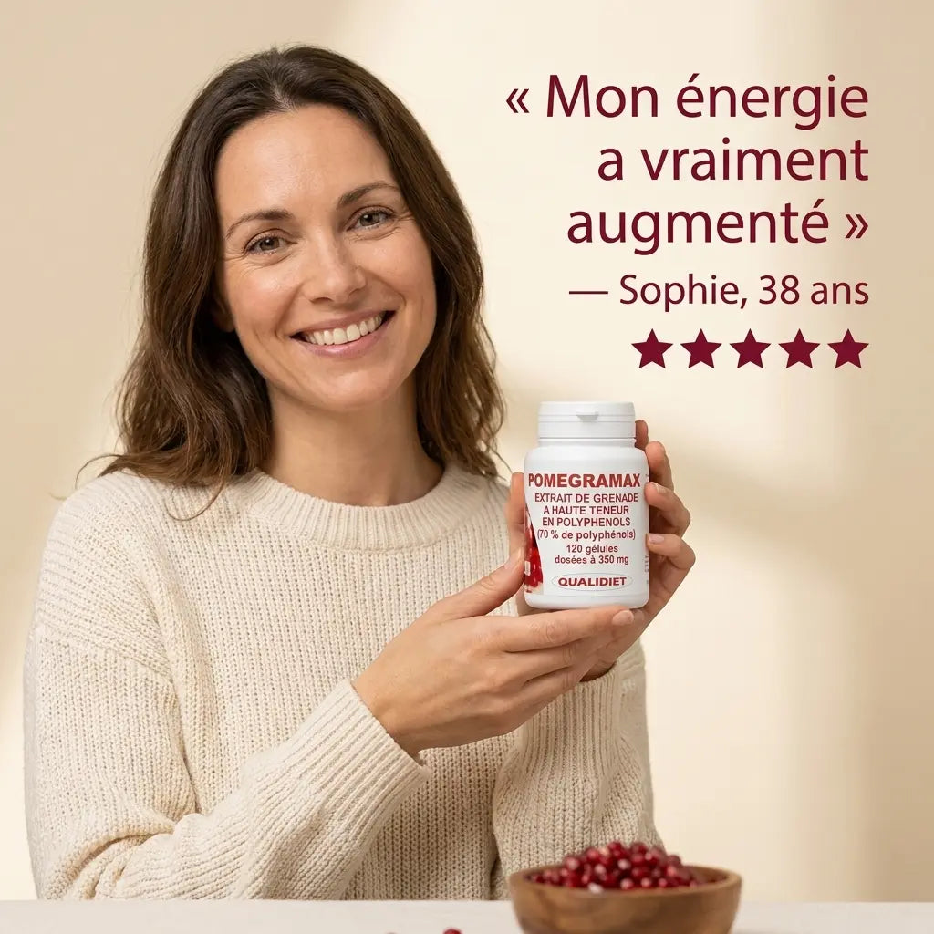 Pomegramax gélules 350mg avec témoignage client et avis 5 étoiles sur bien-être
