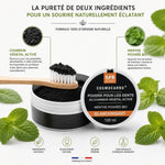 Poudre blanchissante menthe poivrée SFB 100ml avec charbon végétal activé bio