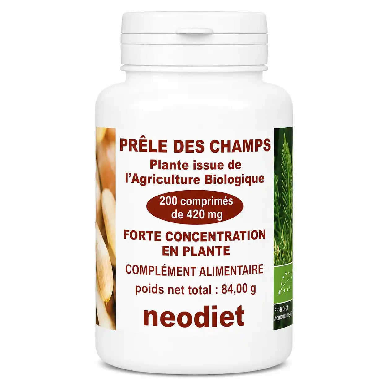 Prêle des champs en comprimés Vital Osmose - flacon blanc 200 tablets