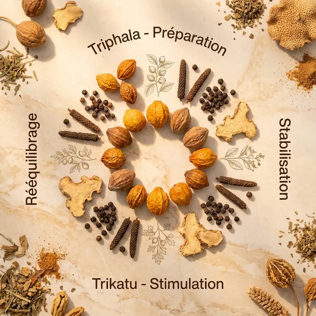 Composition Ayurvédique Poids de Forme : Triphala, Trikatu et ingrédients naturels Ayurvana