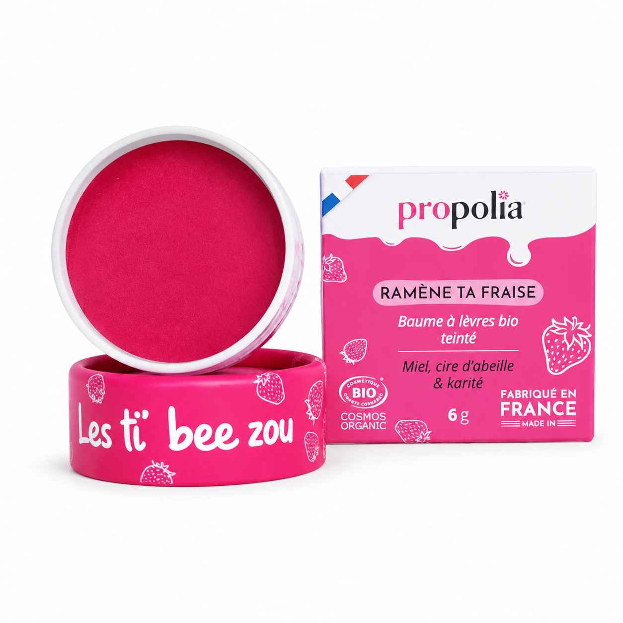 Baume à lèvres Bio teinté au miel – 6 g – Propolia