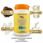 Propolis Brune bio en gélules Abeille Forestière avec ingrédients naturels et flavonoïdes
