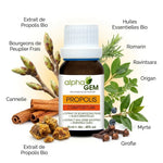 Propolis Compositum Bio Alphagem 15ml avec ingrédients naturels: propolis, bourgeons peuplier et huiles essentielles