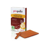 Propolis pure à mâcher bio Propolia - boîte et comprimés sur fond blanc