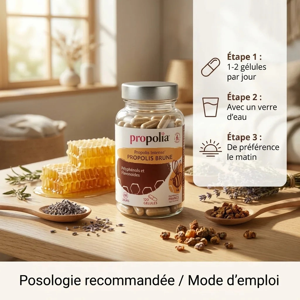 Propolis Ultra Propolia en gélules avec posologie recommandée et ingrédients naturels