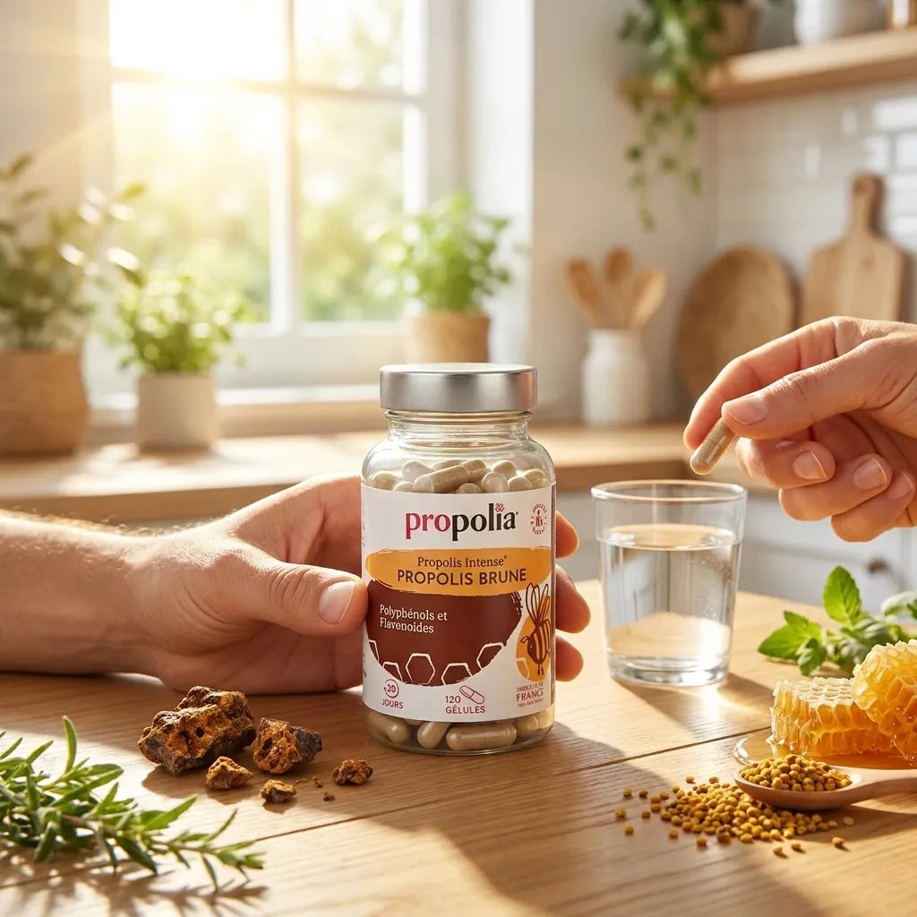 Propolis Ultra en gélules Propolia - Complément immunité pris avec de l'eau