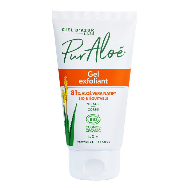 Gel exfoliant certifié Bio 81% Aloe Vera