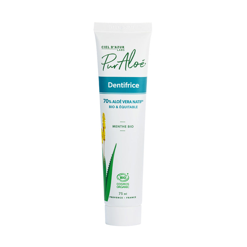 Dentifrice certifié Bio à la menthe 70 % Aloé Vera