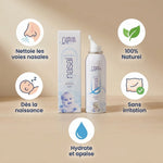 Quinton spray nasal pédiatrique avec 5 bénéfices : naturel, dès la naissance, sans irritation, hydrate et apaise