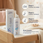 Quinton spray nasal pédiatrique mode d'emploi avec étapes application bébé instructions