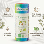 Rasavana Bio gélules végétales Ayurvana avec bénéfices : immunité, énergie, anti-stress et rajeunissement