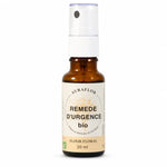 Spray Remède d'Urgence Bio Auraflor en flacon verre ambré, produit bio d'urgence