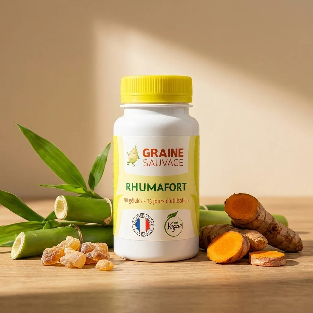 Rhumafort complexe articulaire 4 plantes Graine Sauvage avec ingrédients naturels bambou curcuma boswellia