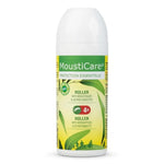 Roller anti-moustiques MoustiCare avec applicateur, bouteille verte et jaune sur fond blanc