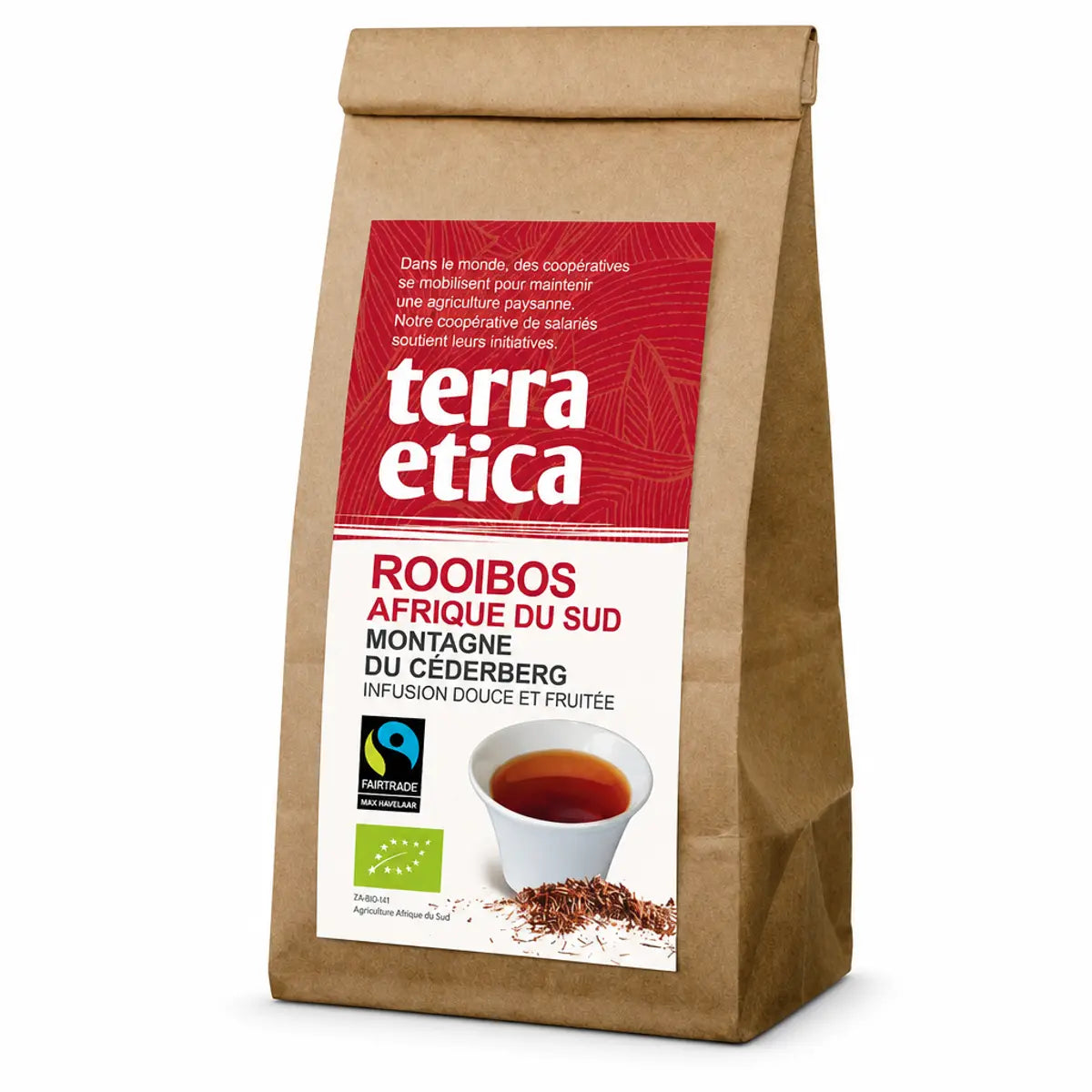 Rooibos bio en vrac Terra Etica - sachet kraft 100g certifié Fairtrade et agriculture biologique