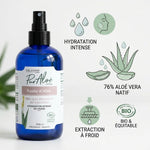 Rosée d'Aloé Vera Bio Pur'Aloe 76% avec feuille d'aloe vera et certification bio