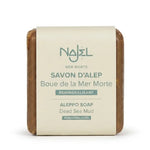 Savon d'Alep Najel à la boue de la Mer Morte sur fond blanc