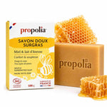 Savon doux surgras bio Propolia au miel et lait d'ânesse certifié