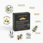 Savon du Baroudeur Florame 5 en 1 bio avec certification COSMOS et ingrédients naturels