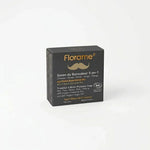 Savon du Baroudeur 5 en 1 bio Florame packaging noir et or sur fond blanc