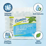 Sel régénérant pastilles Etamine du Lys avec bénéfices vaisselle brillante anti-calcaire naturel