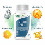 Selenium + ACE gélules SFB - Bouteille avec sélénium, vitamines A, C, E et ingrédients naturels