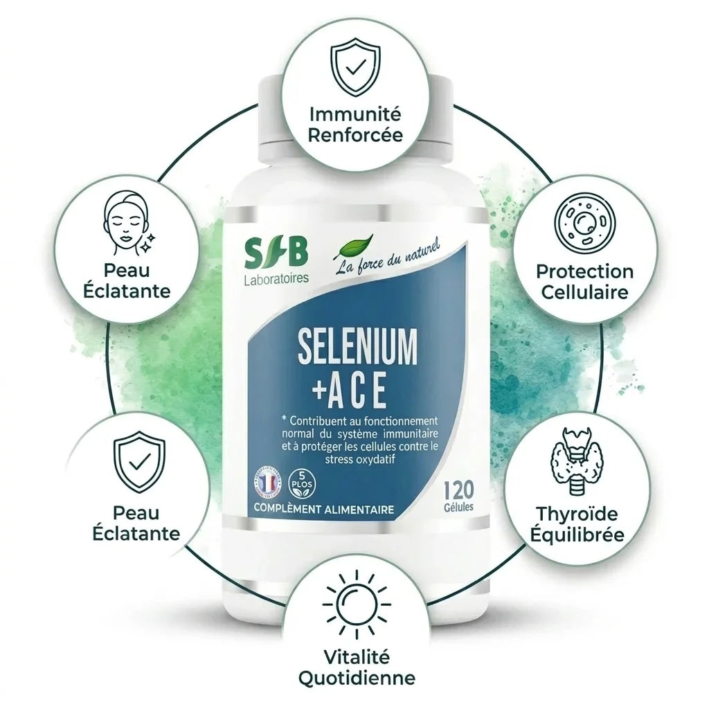 Bouteille Selenium + ACE SFB 120 gélules complément alimentaire antioxydant