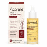 Sérum anti-repousse bio Acorelle flacon et emballage sur fond blanc
