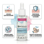 Sérum apaisant anti-rougeurs Centifolia bio avec bénéfices : apaise, renforce barrière, rééquilibre microbiome