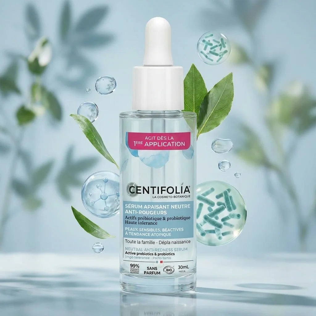 Sérum Apaisant Neutre Anti-Rougeurs Centifolia bio avec ingrédients naturels