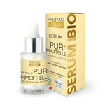 Sérum Pur'immortelle bio Propos'Nature flacon avec pipette et packaging doré
