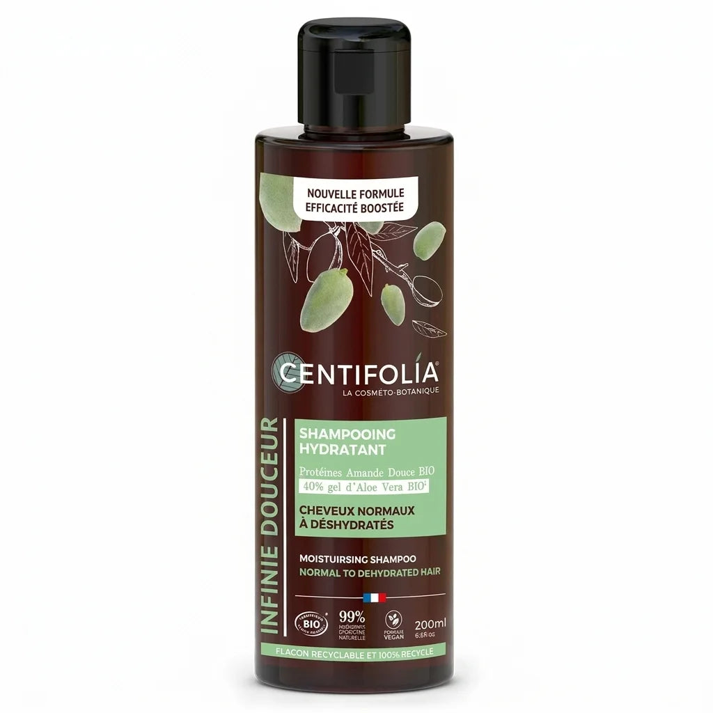 Shampoing crème Centifolia pour cheveux normaux - bouteille en verre brun