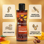 Shampoing 2en1 boucles anti-frisottis bio Centifolia avec bénéfices: démêlage, redéfinition boucles