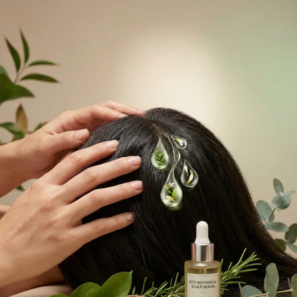 Shampooing anti-pelliculaire bio Florame : massage du cuir chevelu avec ingrédients naturels