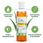 Shampooing bio Pur'Aloé 70% Aloe Vera avec bénéfices: hydratation, équilibre cuir chevelu, antipelliculaire