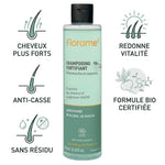 Shampooing Fortifiant bio Florame avec bénéfices : cheveux forts, anti-casse, vitalité