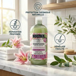 Shampooing Coslys Kératine bio 500ml avec bénéfices réparation et protection thermique