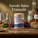 Silacaps Polyphénols gélules en bouteille, ingrédients naturels, fabrication française artisanale