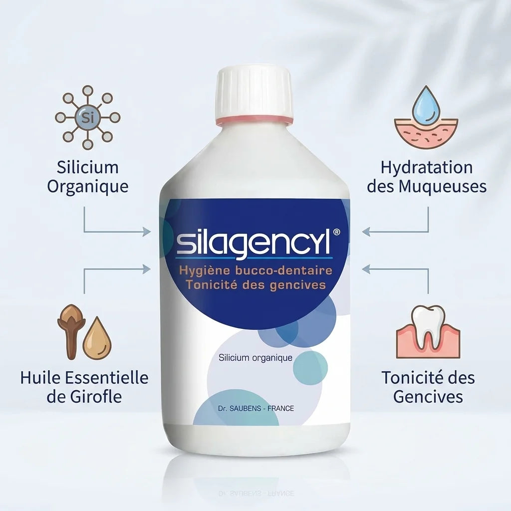 SILAGENCYL flacon bain de bouche avec silicium organique et huile essentielle de girofle