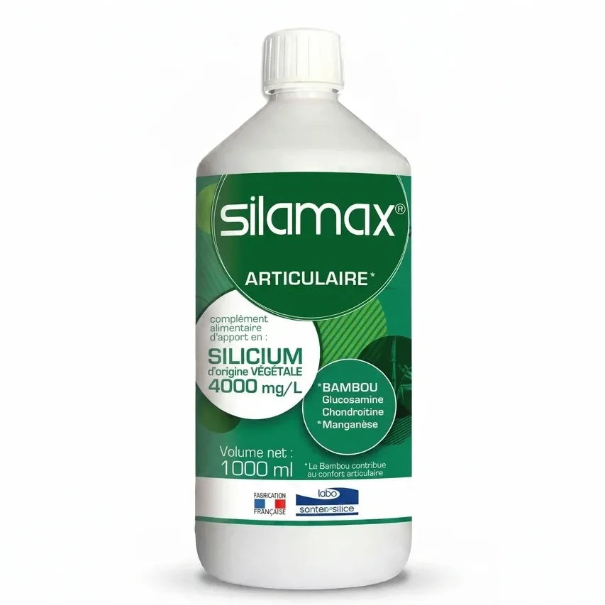 SILAMAX® Articulaire 1000ml bouteille liquide avec étiquette verte sur fond blanc