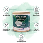 SILAMAX comprimés - Emballage avec 5 bénéfices : mobilité, collagène, confort, silicium, santé osseuse