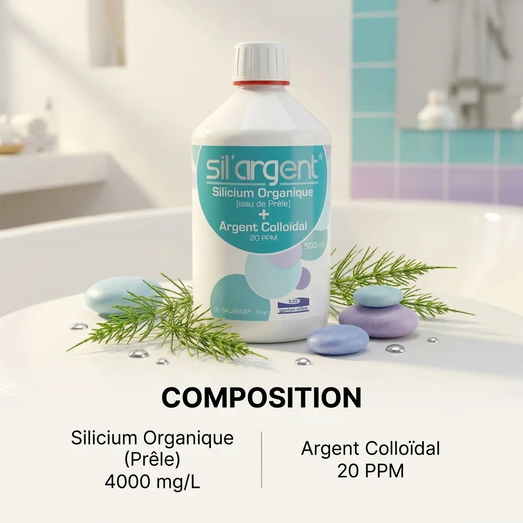 Sil'Argent® antiseptique Silicium Argent Colloïdal flacon composition ingrédients