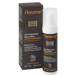 Soin hydratant bonne mine Florame homme - packaging noir et flacon blanc